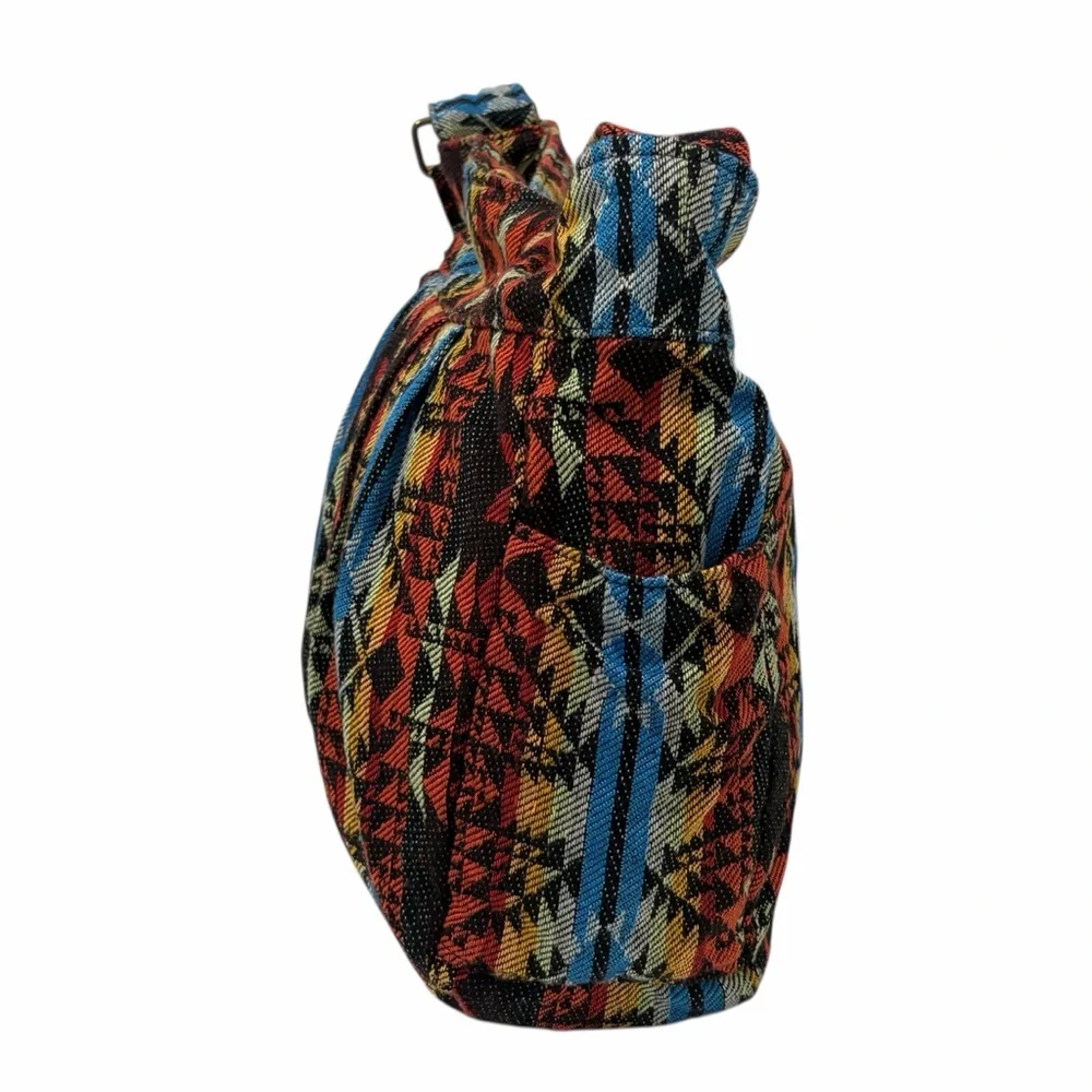 Southwestern Aztec Native American Print Tapestry Hobo Bag - Like New